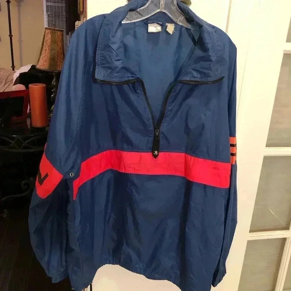 Vintage Ocean Pacific Windbreaker Jacket Mens XLarge Color blue Op 1/2 Zip